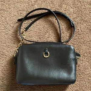 Lauren Ralph Lauren black crossbody camera bag